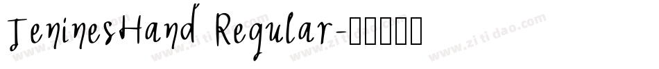 JeninesHand Regular字体转换